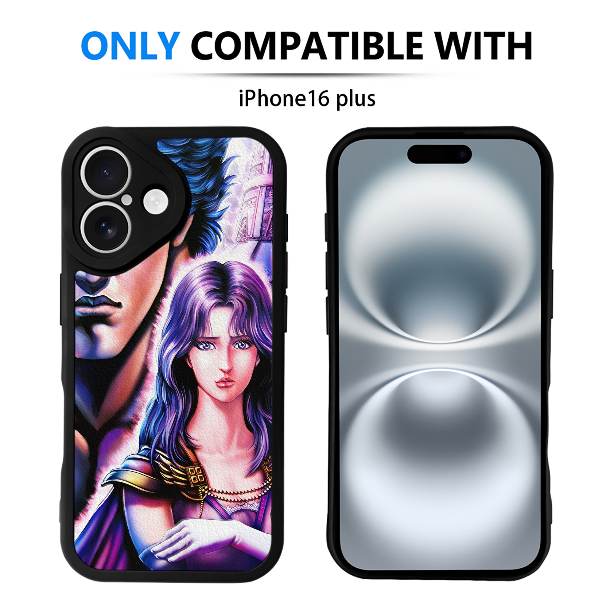 （画像用） 北斗の拳 Fist of the North Star 【iPhone 16シリーズ対応】シリコンスマホケース（レザー調） 材質：シリコン